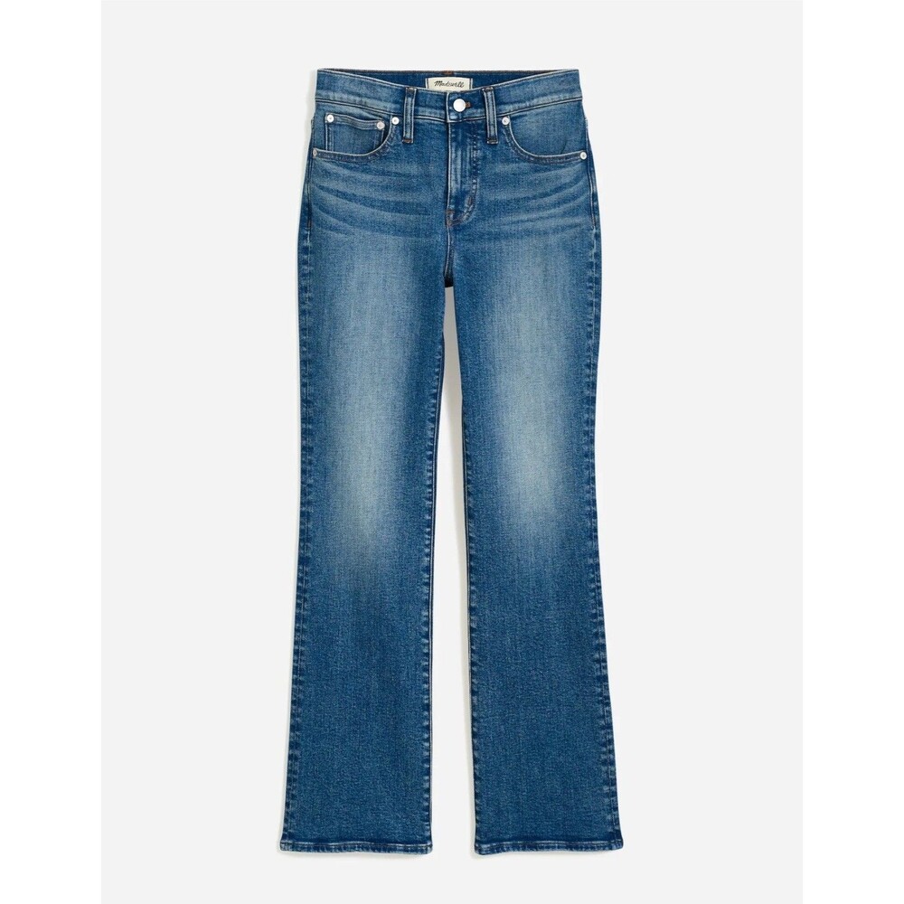 MADEWELL Kick Out Crop Jeans 23 Medium Blue Wash Mid Rise Denim EUC B51